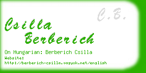 csilla berberich business card